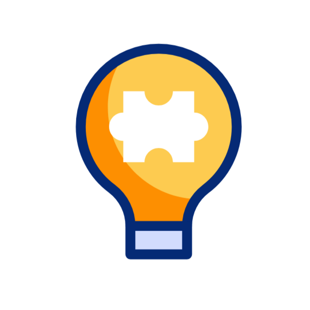 Light bulb solution icon animation